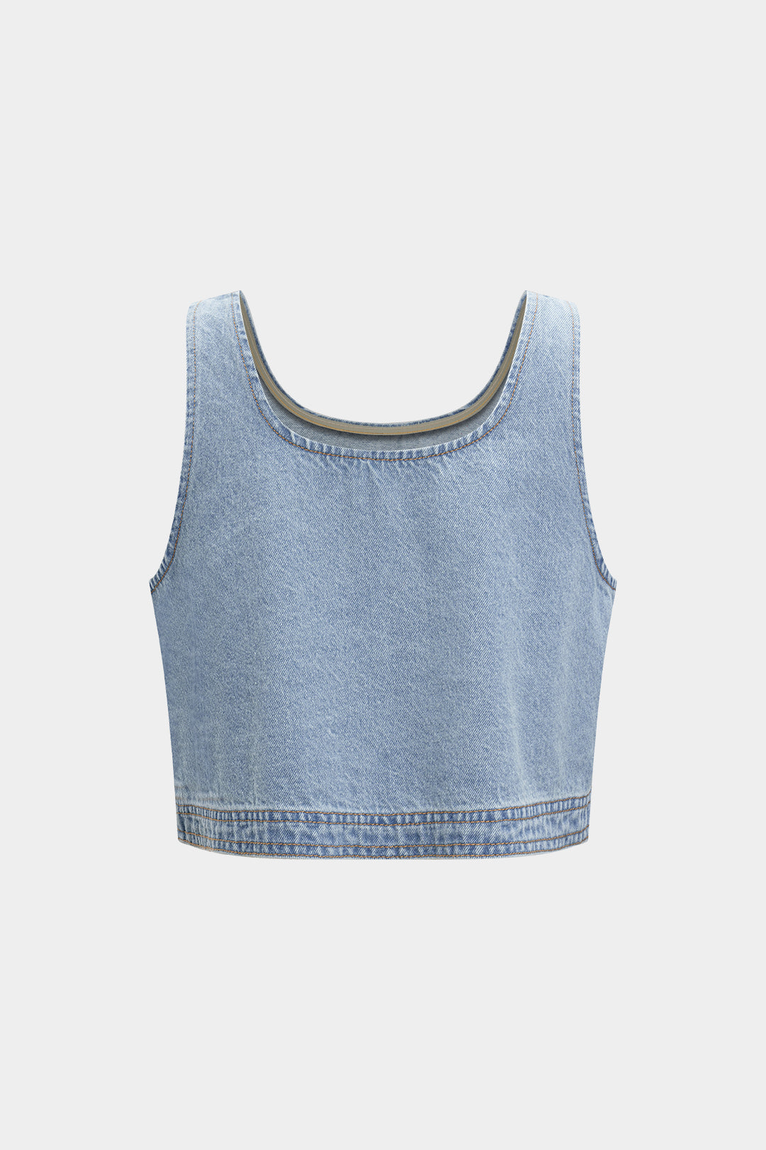 Denim set met tanktop en short