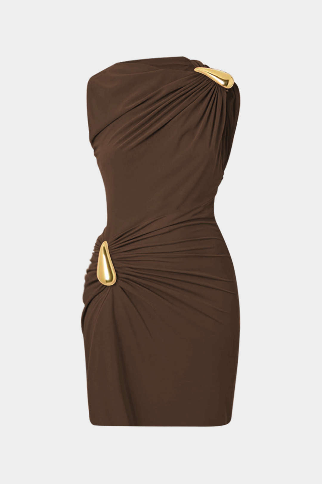 Fleur - Metallic mouwloze minijurk