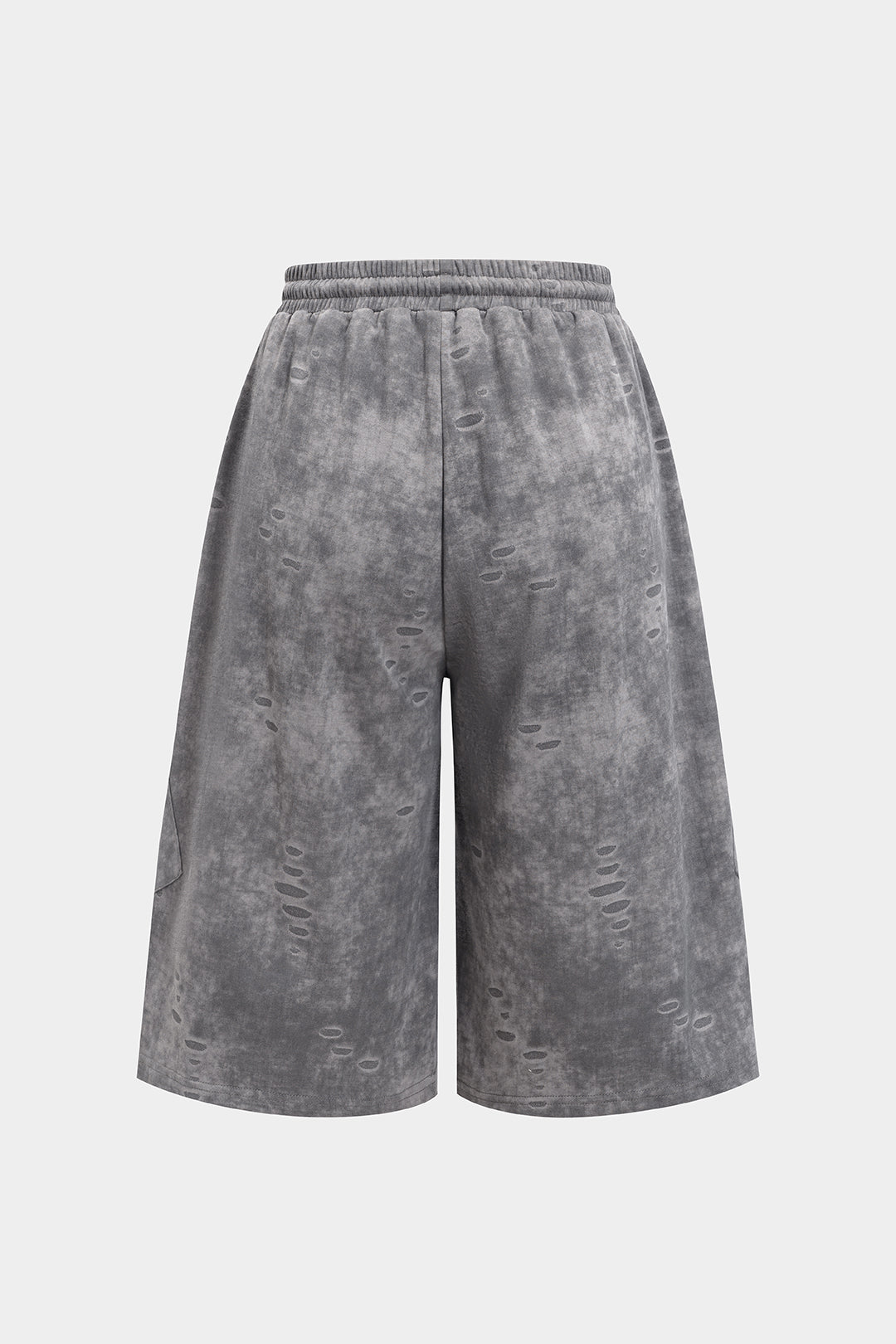 Verwassen short met strik en hoge taille