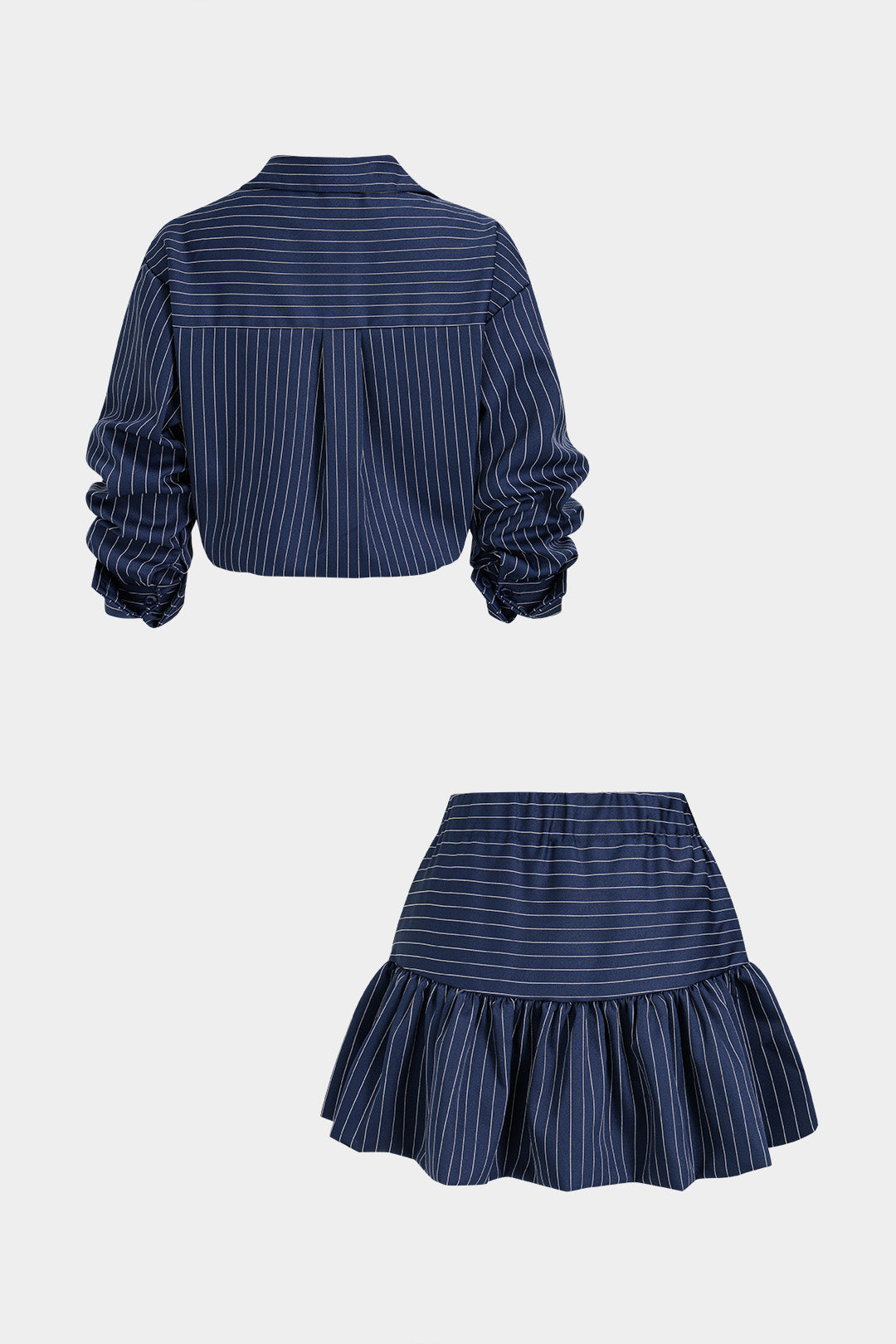 Ivy - Gestreepte set met blouse en rok
