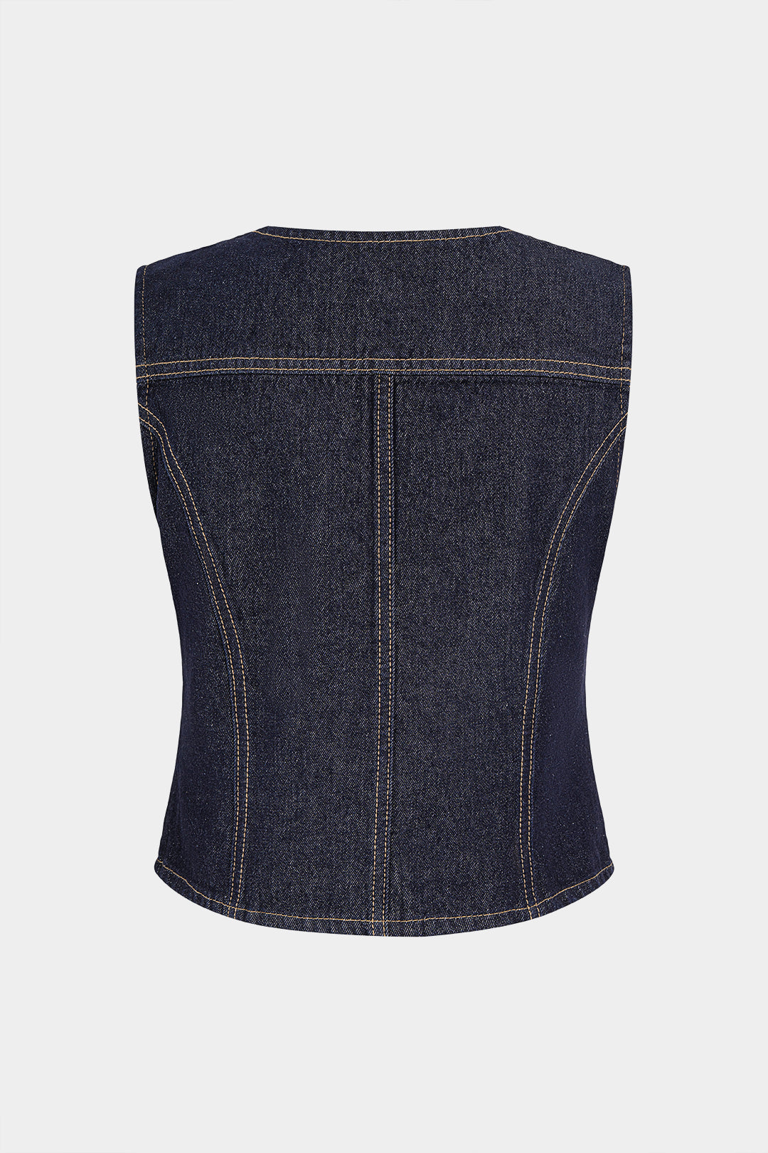 Denim patchwork gilet