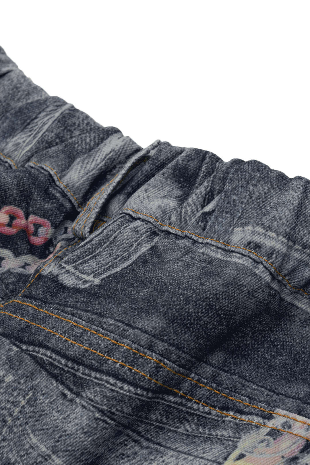 Short met kettingdetail en wijde pijpen