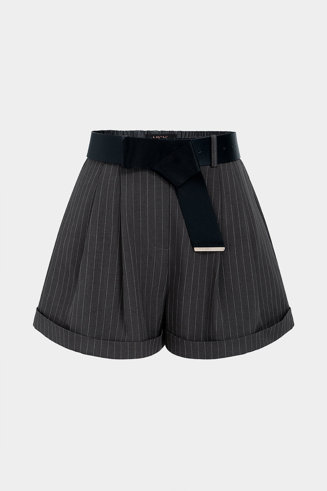 Gestreepte short met riem