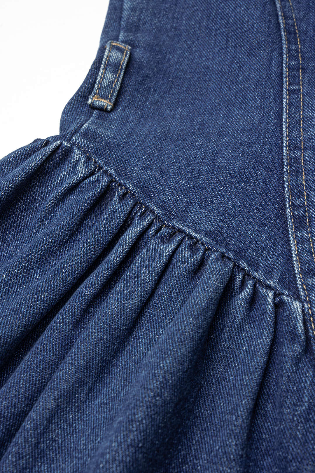 Denim metallic minijurk