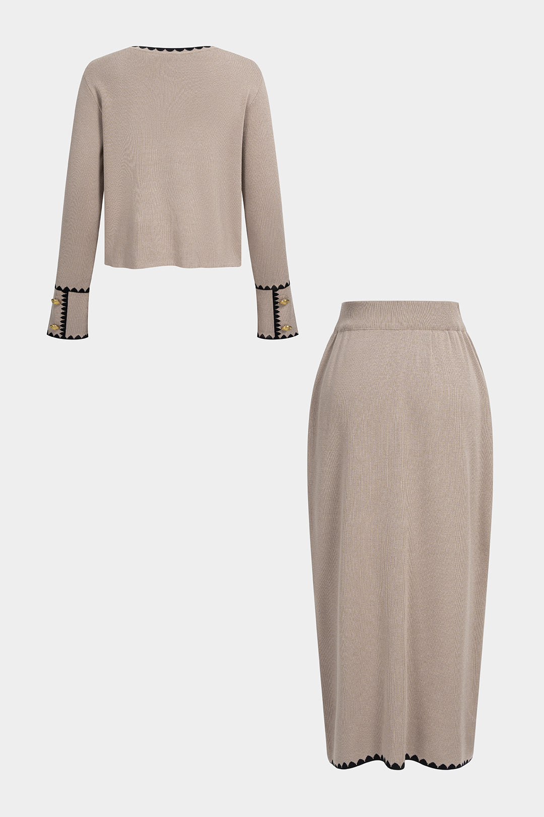 Sofie - Gebreide set met vest en minirok