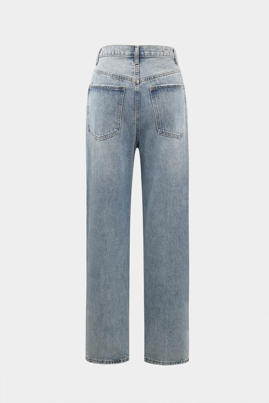 Asymmetrische jeans met rechte pijp