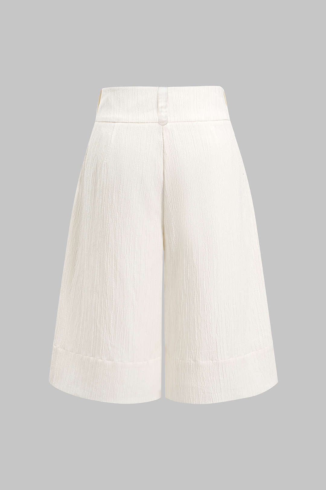 Gestructureerde short met hoge taille