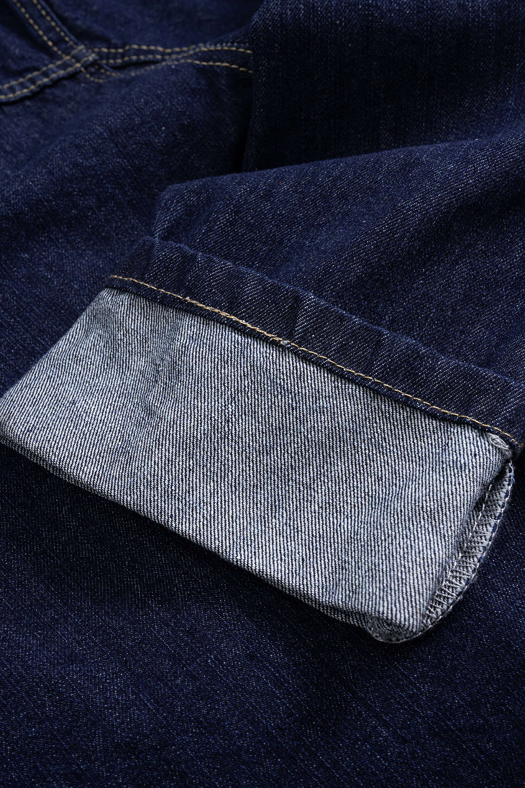 Denim top met knoopjes en lange mouwen
