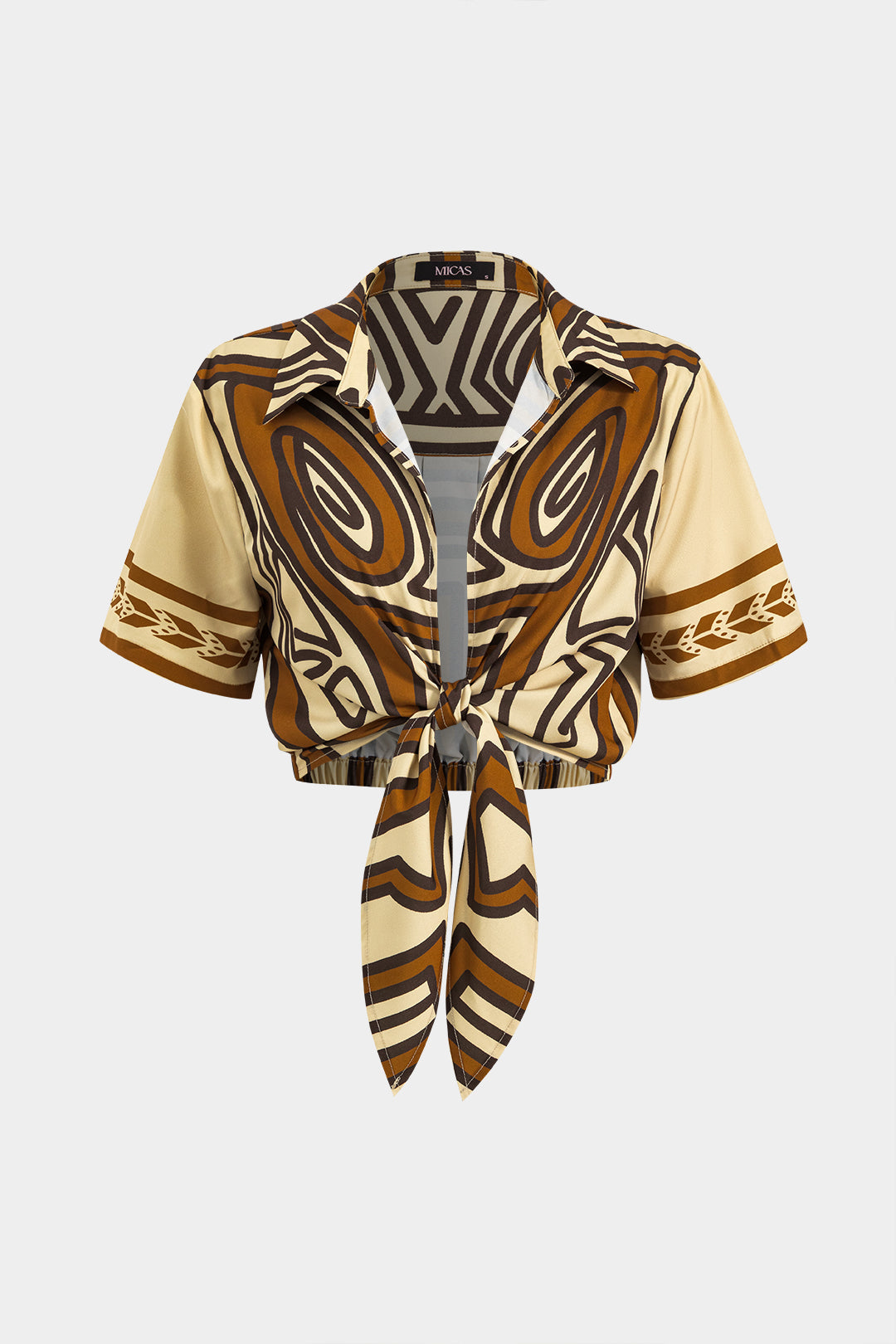 Blouse met korte mouwen