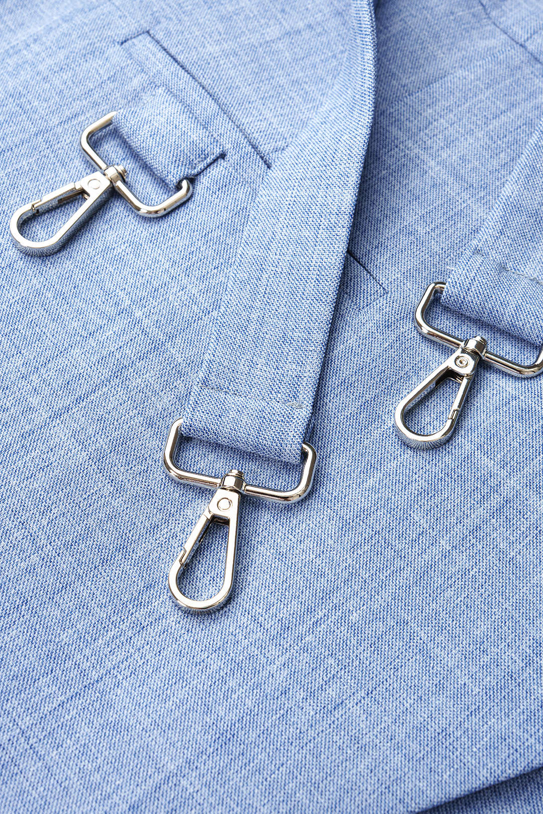Asymmetrische mouwloze playsuit met riem en zakken