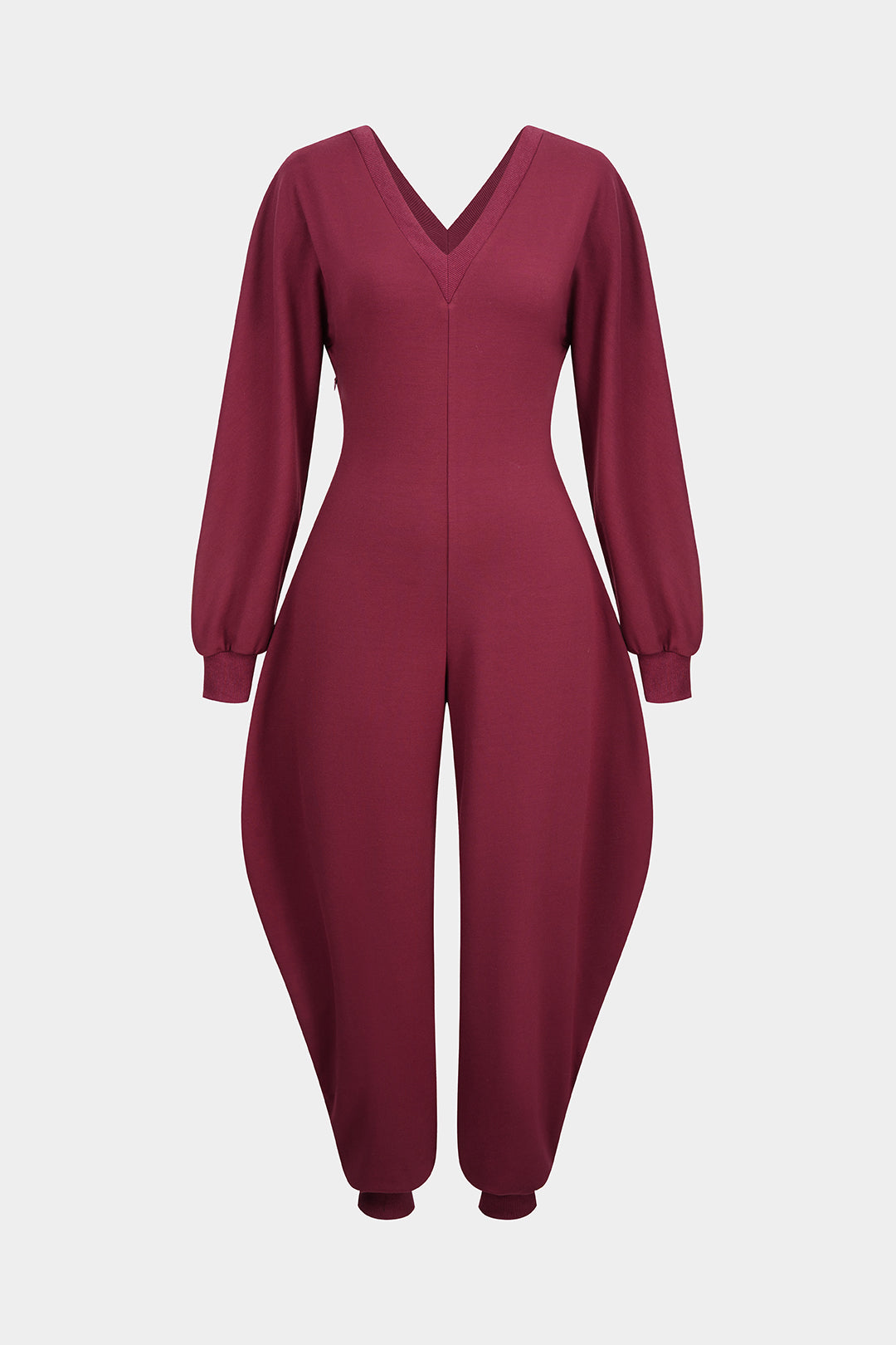 Becca - Jumpsuit met V-hals en lange mouwen