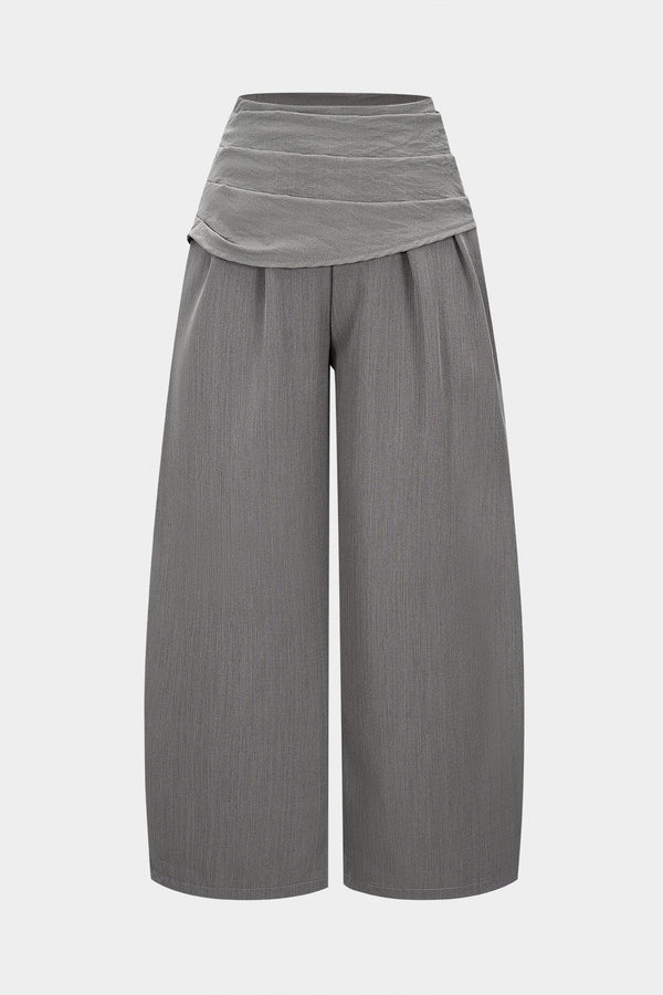 Tess - Broek met ruches en wijde pijpen