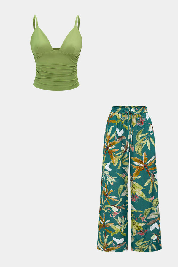 Bloemenprint set met top en broek