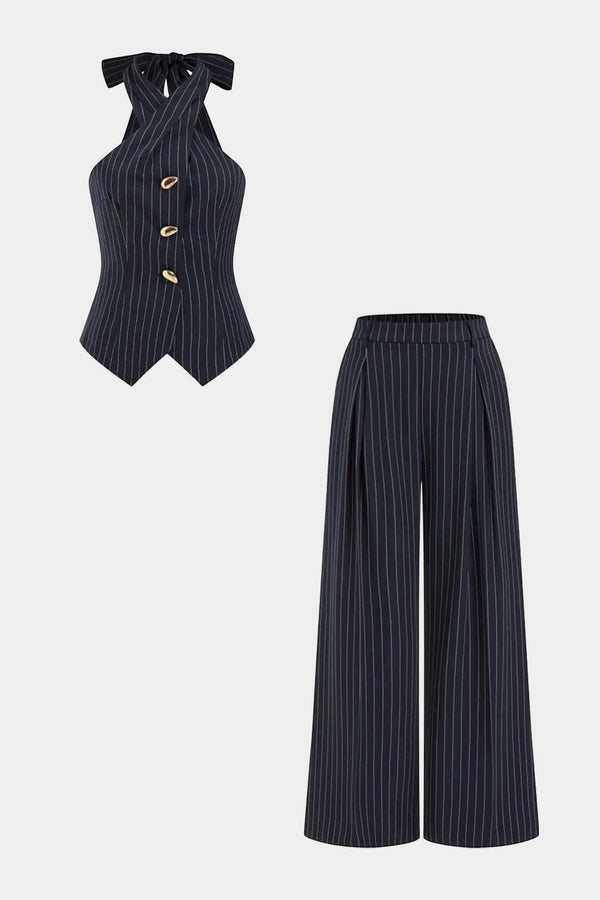 Dila - Gestreepte set met tanktop en broek