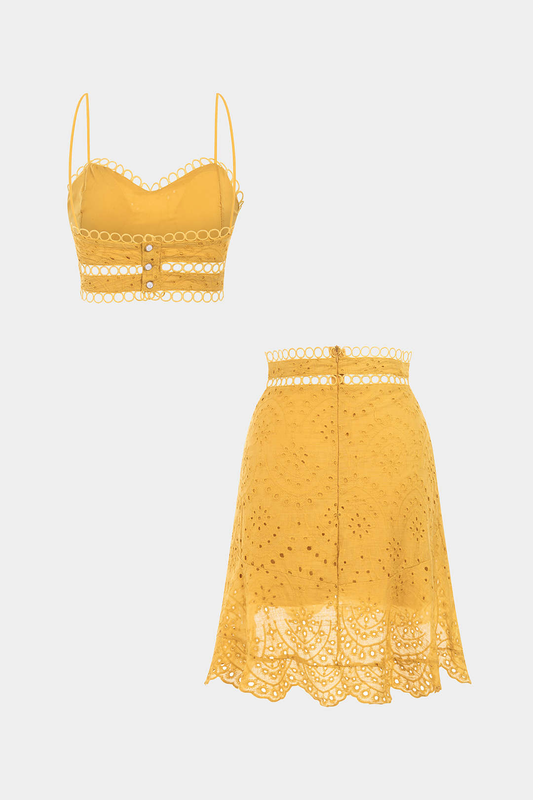 Cropped set met top en rok