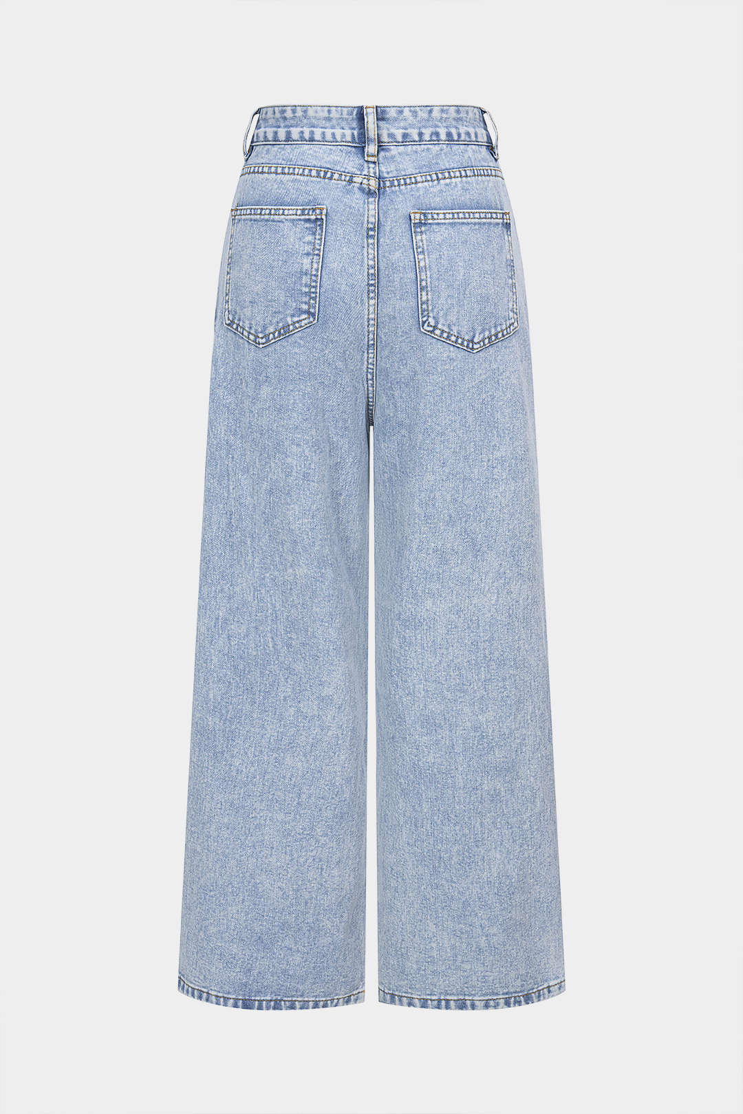 Jeans met parels en rechte pijp