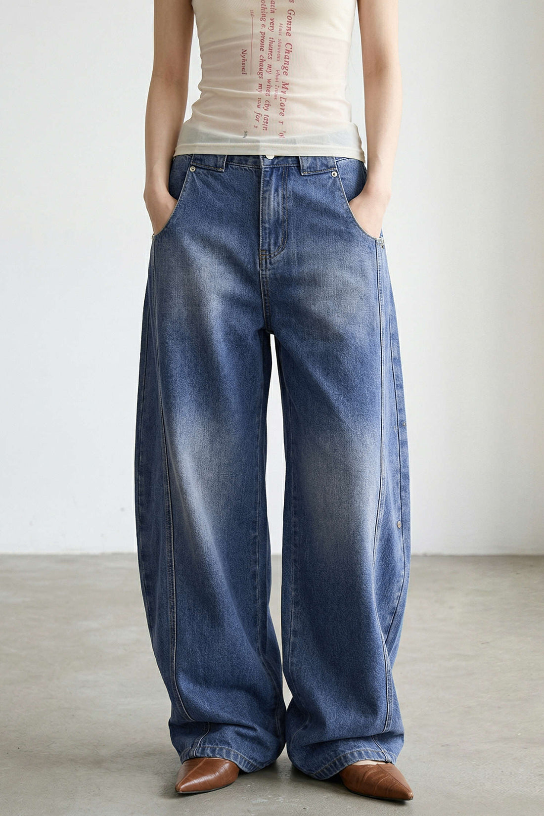 Sofie - Jeans met wijde pijpen en ballonmodel