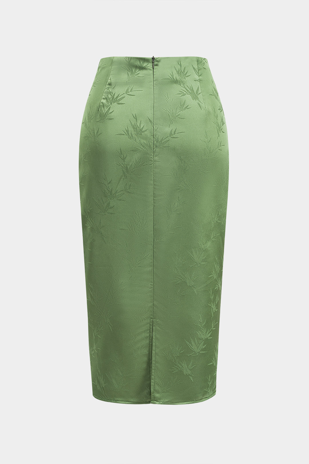 Jacquard rok met ruches en split