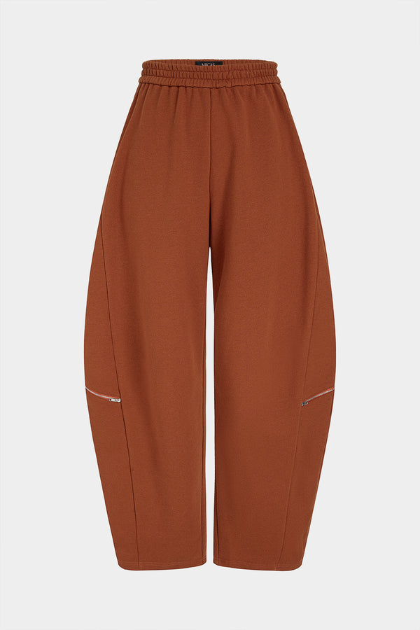 Broek met smokwerk en rits