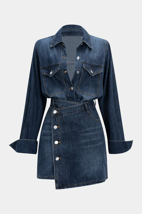 Wende - Denim set met top en minirok