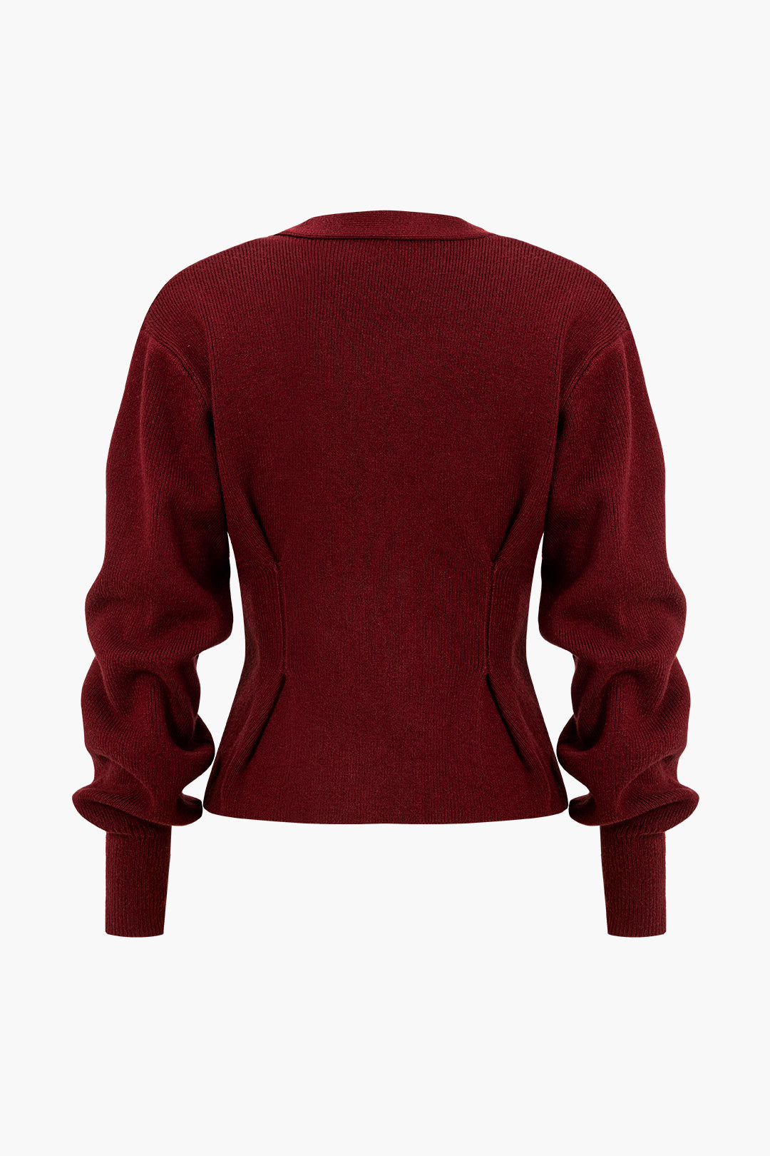 Gebreid vest met knoopjes en V-hals
