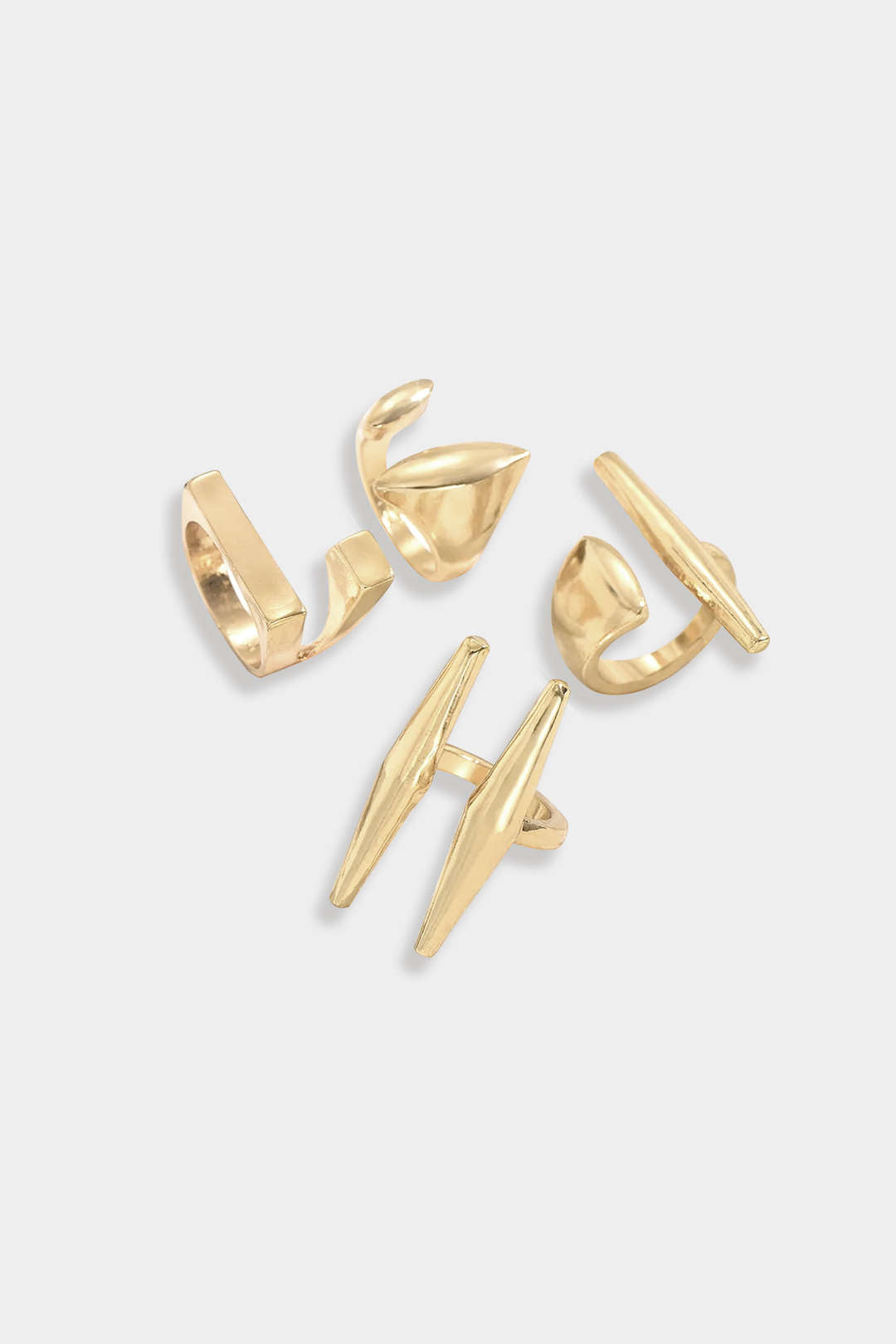 Metallic geometrische ringen