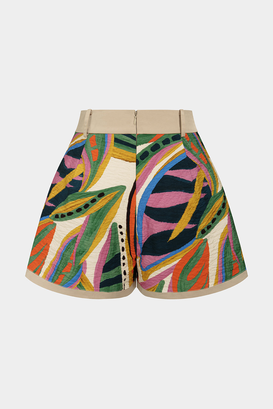 Patchwork short met rits