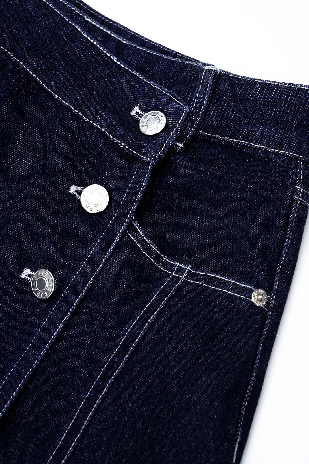 Denim asymmetrische short