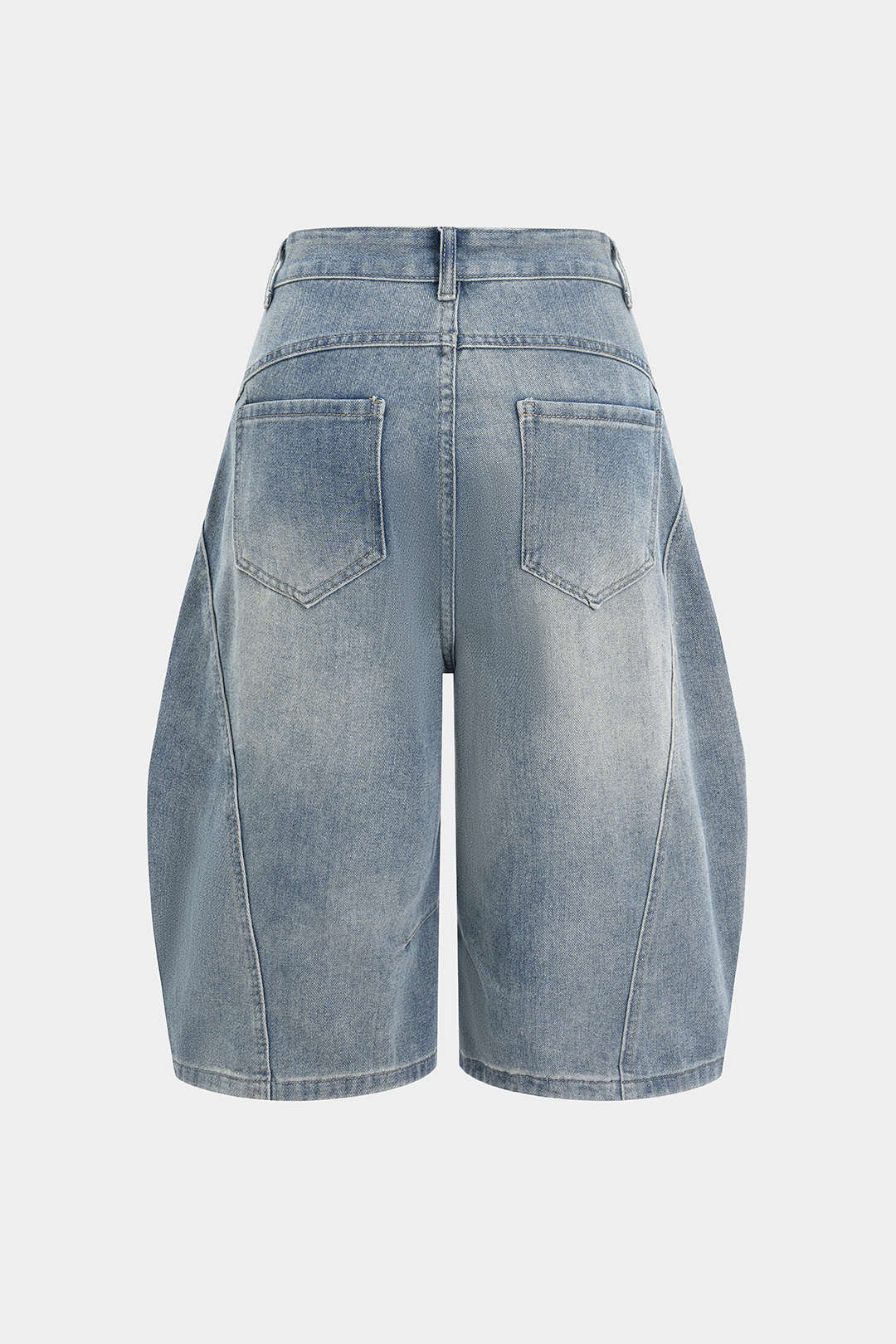 Zara - Denim short met zakken en wijde pijpen