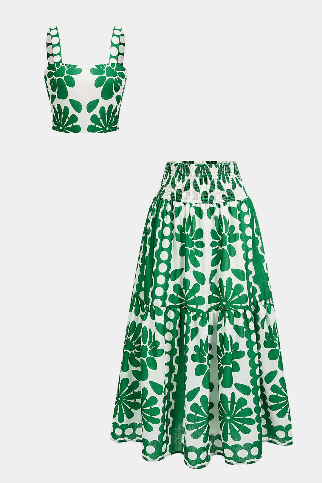Iris - Bloemenprint set met top en rok