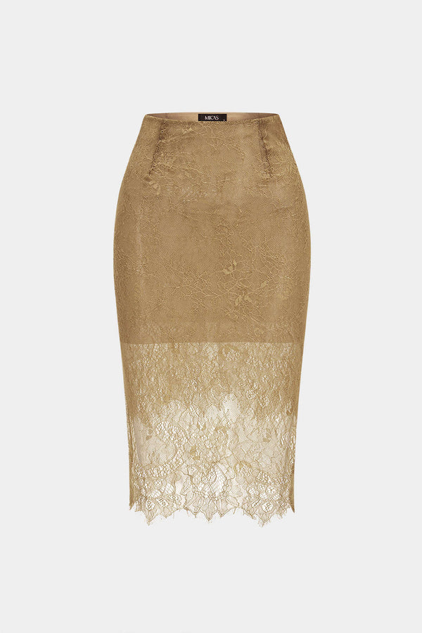Eva - Rok met kant en hoge taille