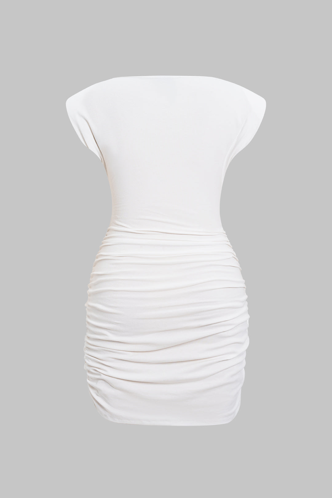 Mira - Minijurk met ruches, gedraaid detail en knoopdetail