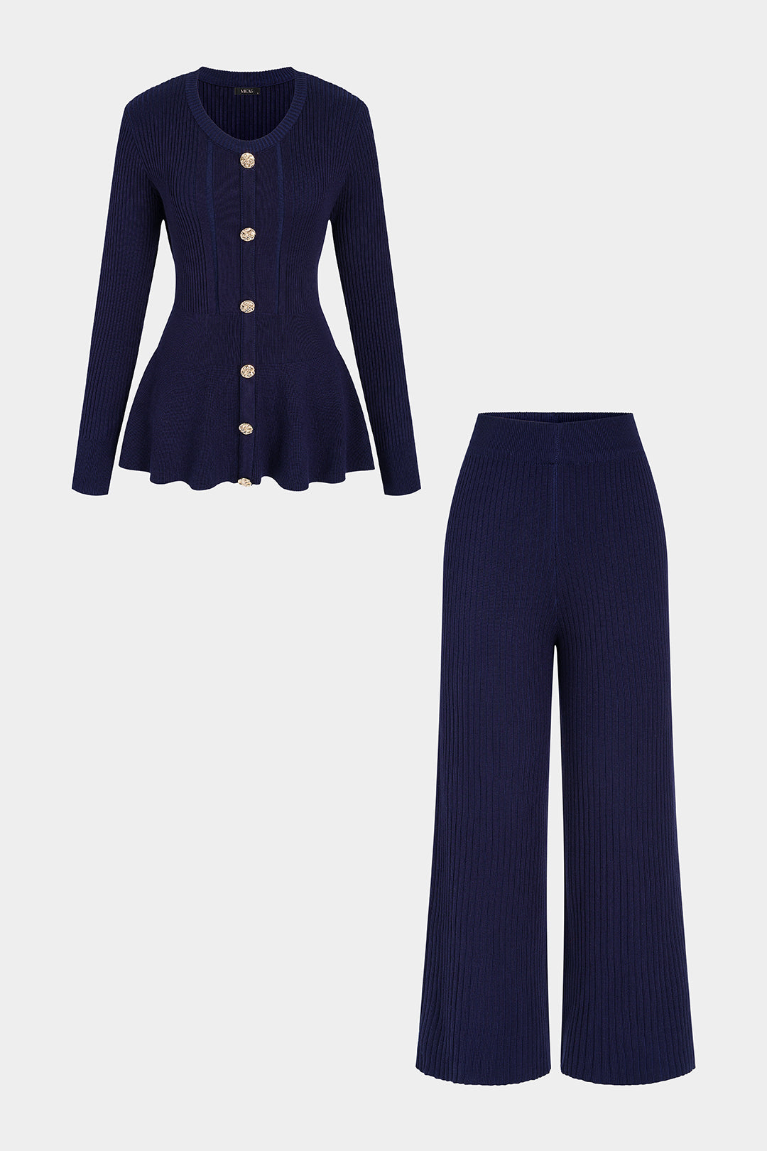 Merel - Gebreide set met top en broek