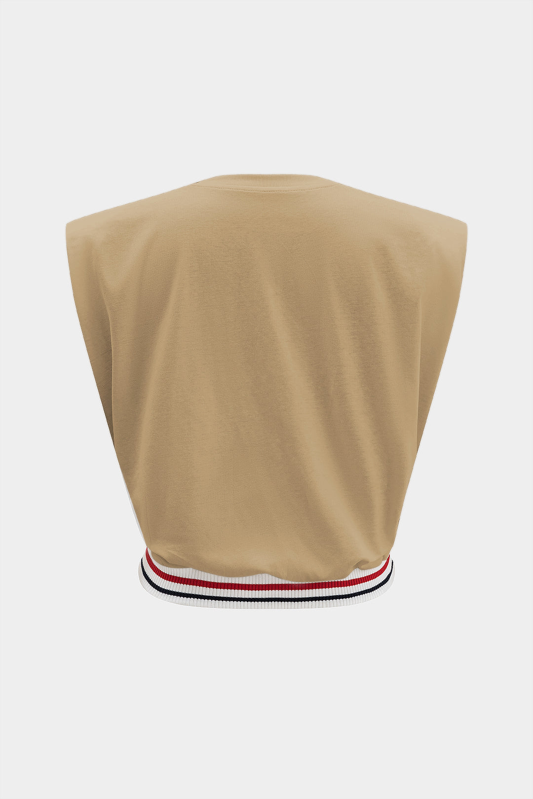 Mouwloos T-shirt met ronde hals
