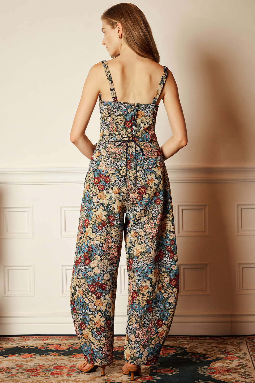 Jacquard broek met ballonmodel