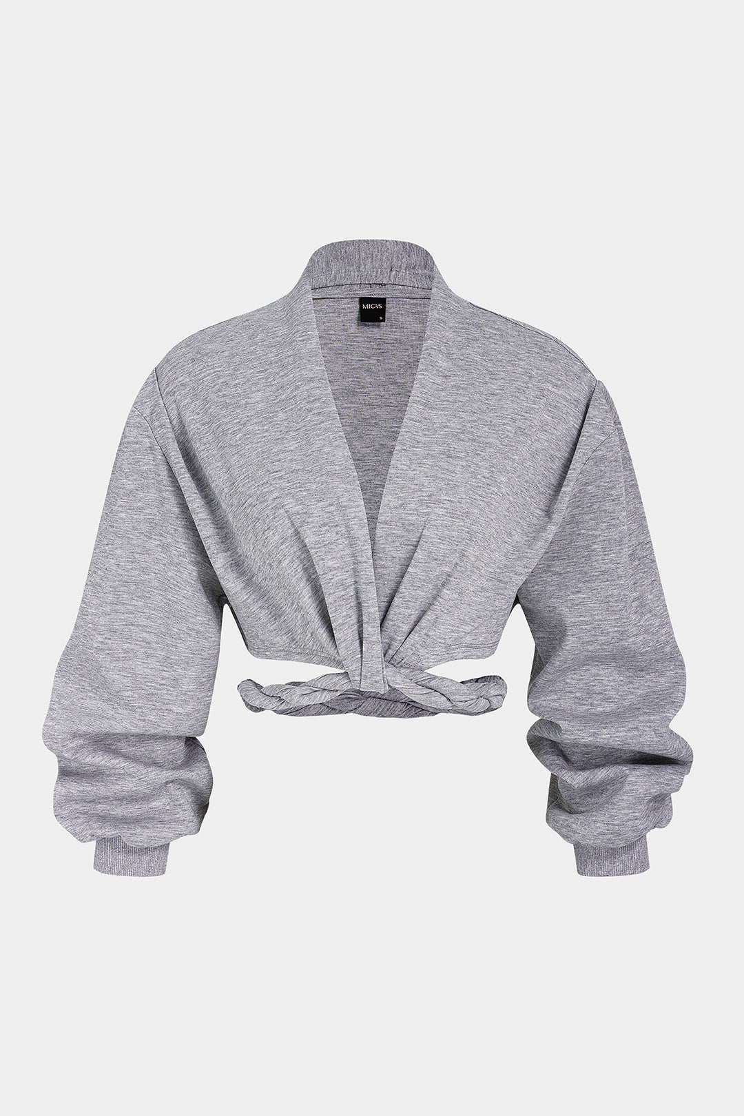 Sweater met V-hals, gedraaid detail en knoopdetail