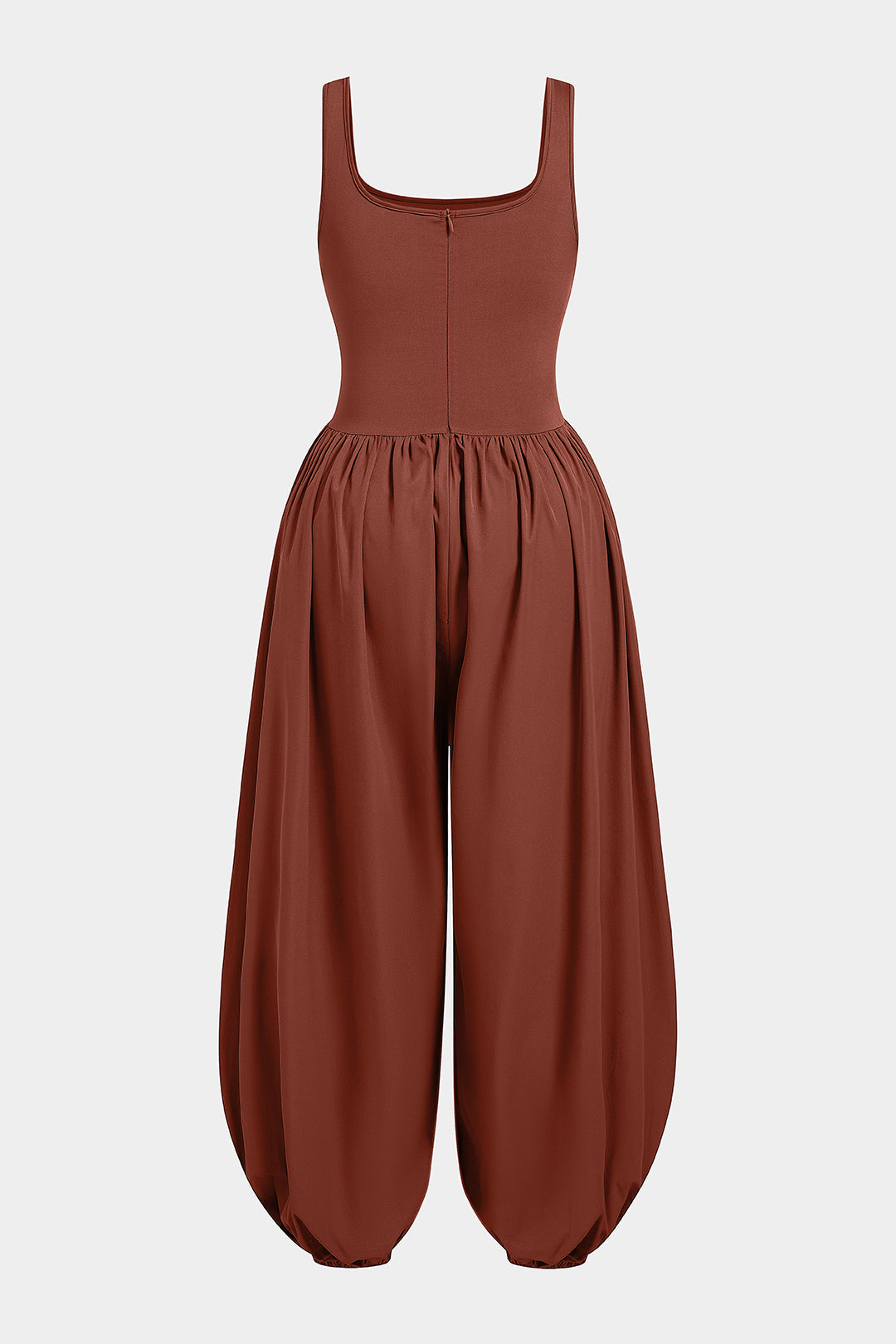 Mouwloze jumpsuit met vierkante hals