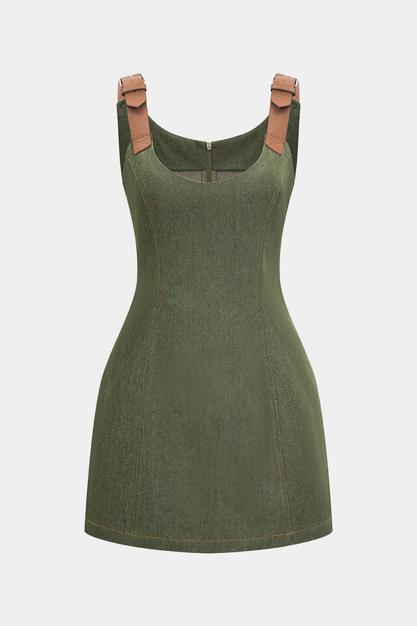 Bo - Metallic mouwloze minijurk