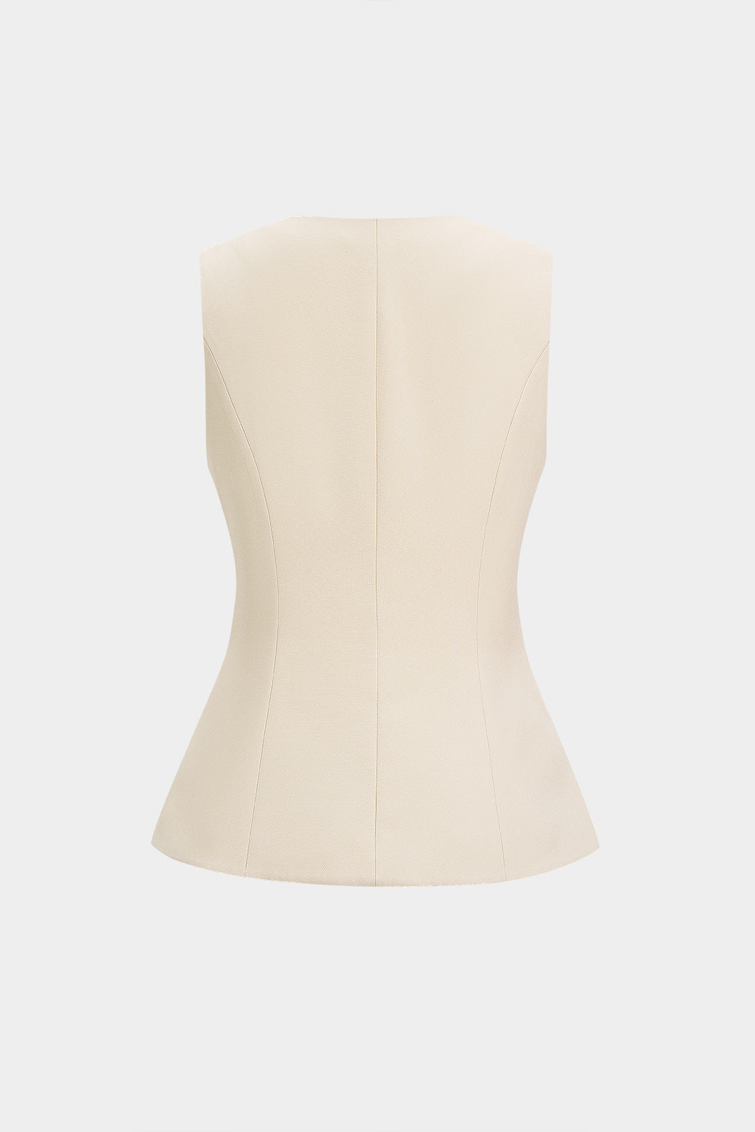 Effen gilet met V-hals en knoopjes