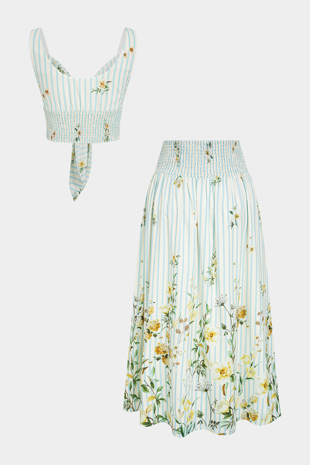 Ivy - Bloemenprint set met tanktop en rok