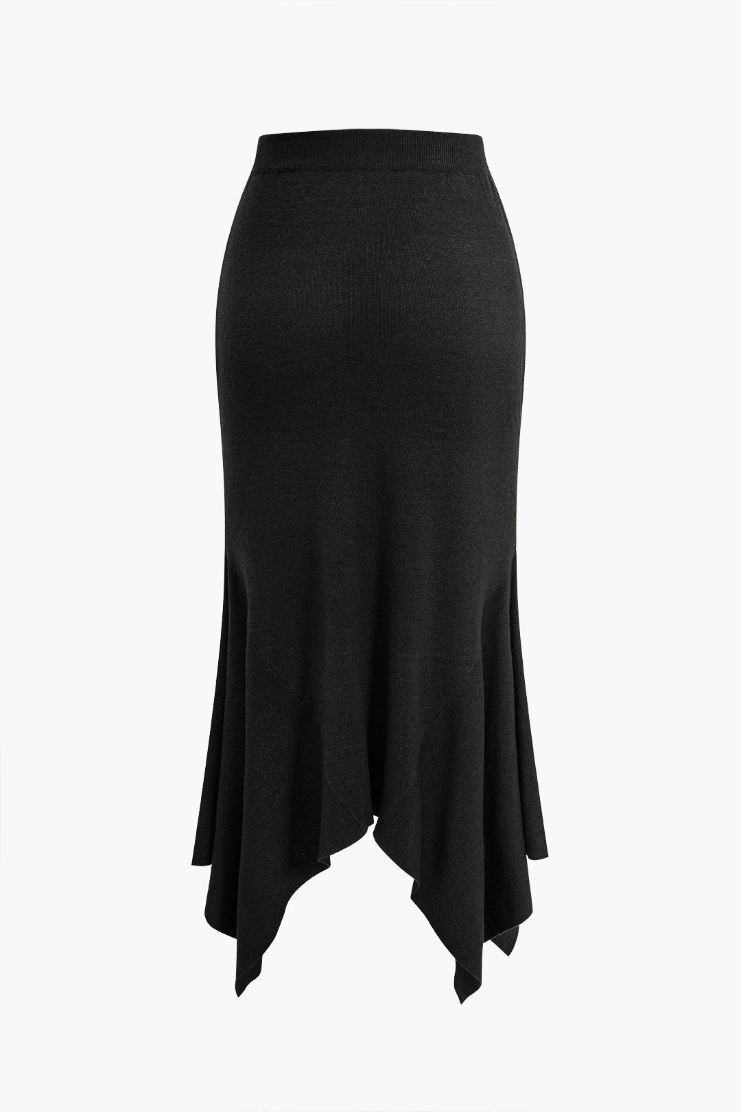 Effen asymmetrische rok