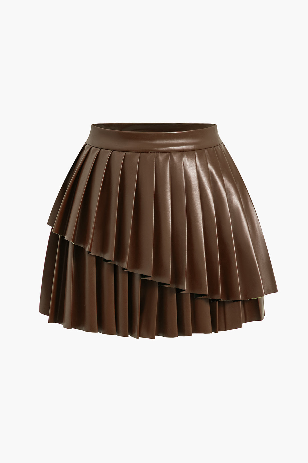 Uma - Effen leren-look rok