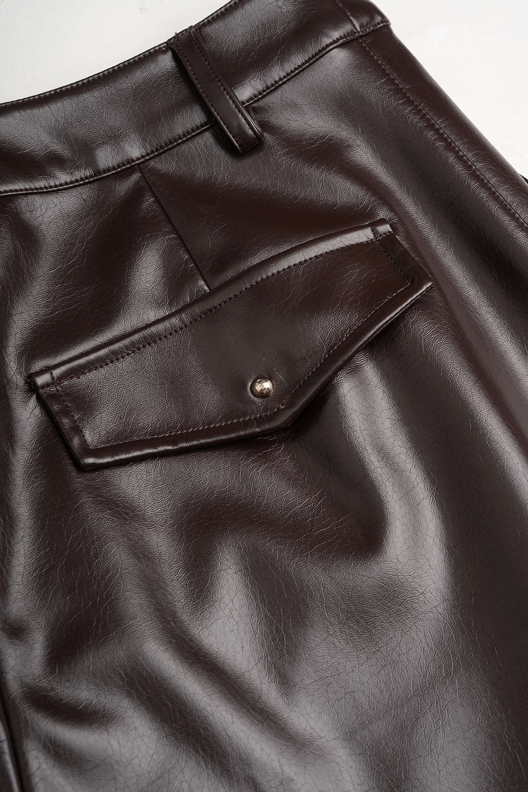 Leren-look metallic broek met ballonmodel