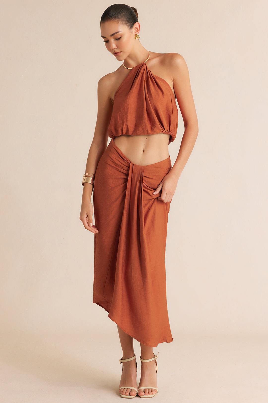 Esmee - Metallic set met top en rok