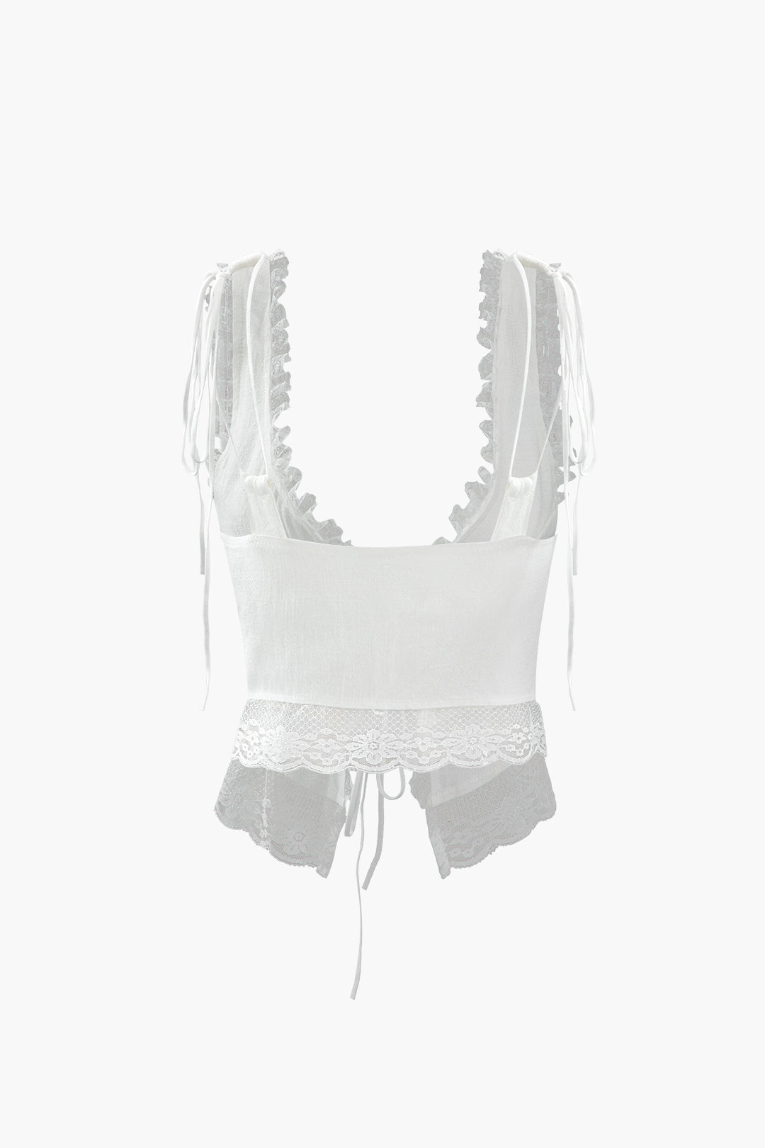 Tanktop met kanten rand