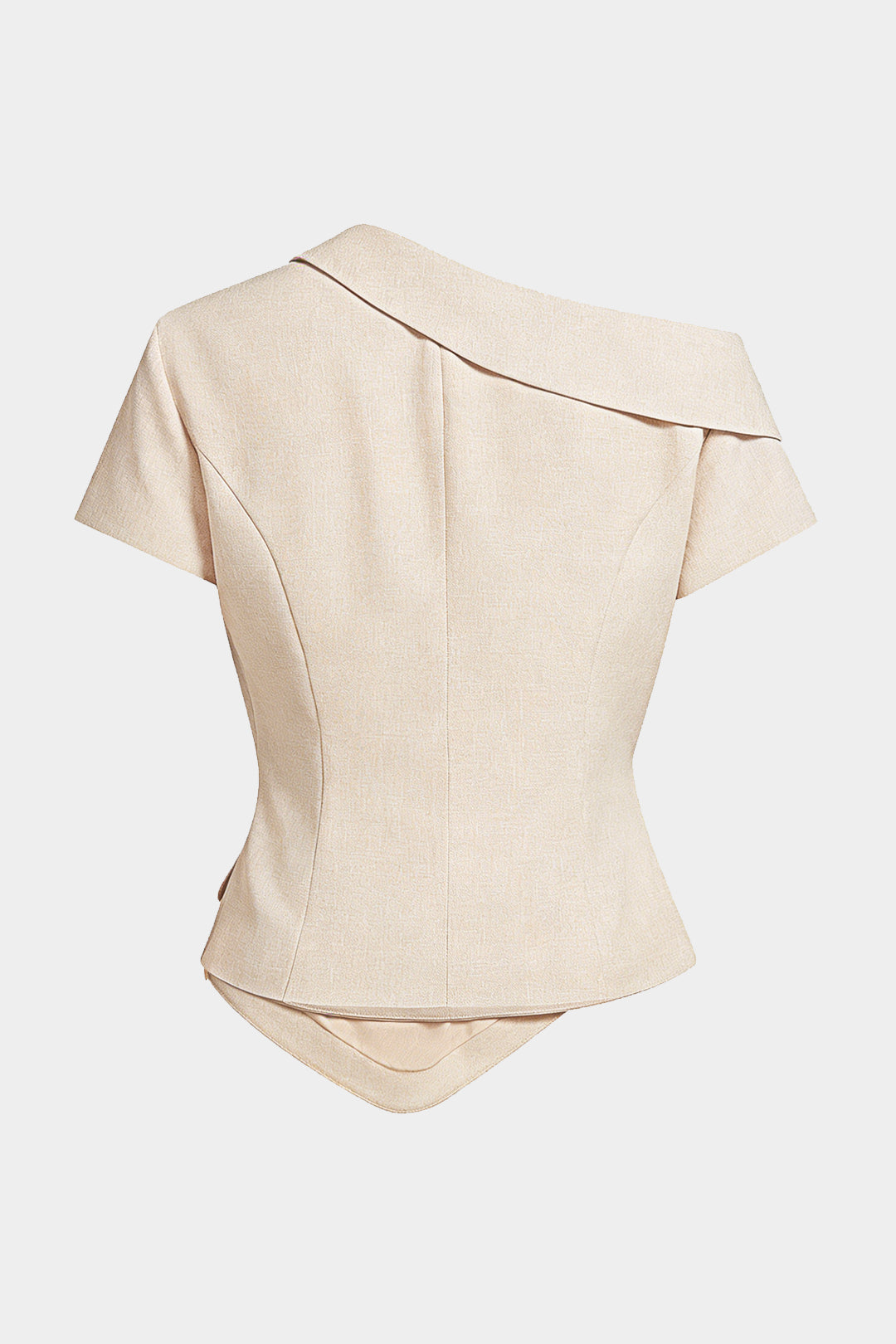 Asymmetrische top met één schouder en ruches