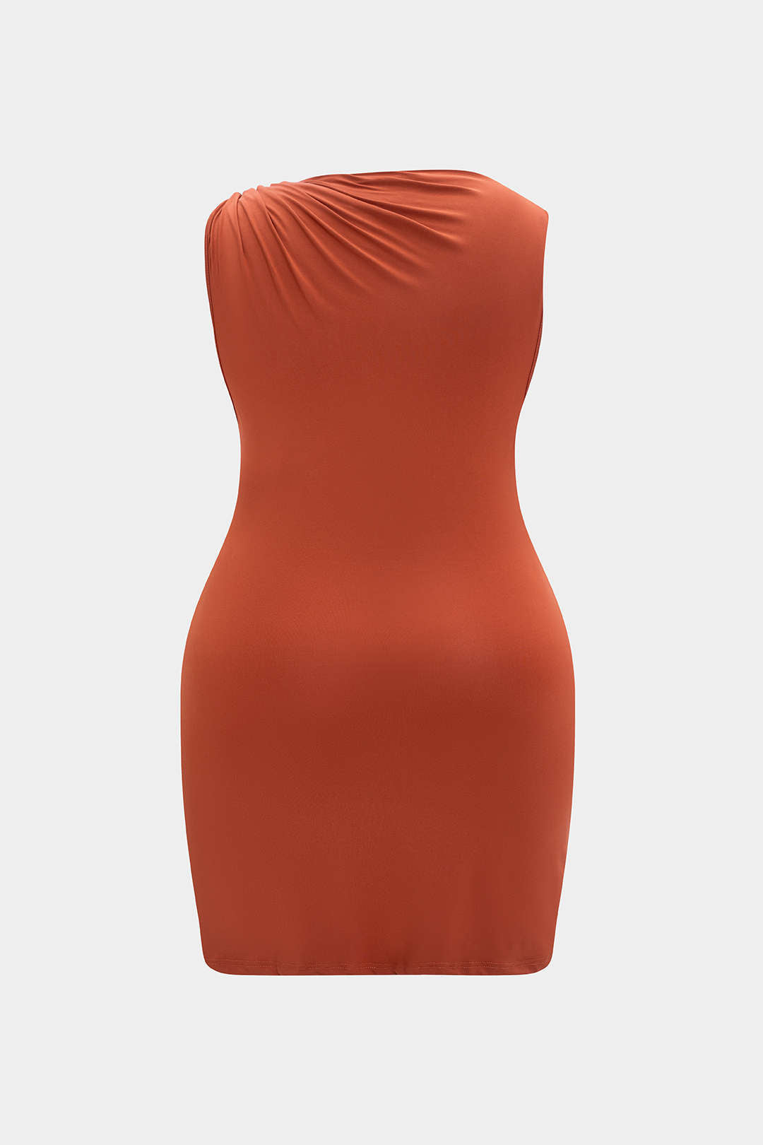 Metallic mouwloze minijurk met ruches