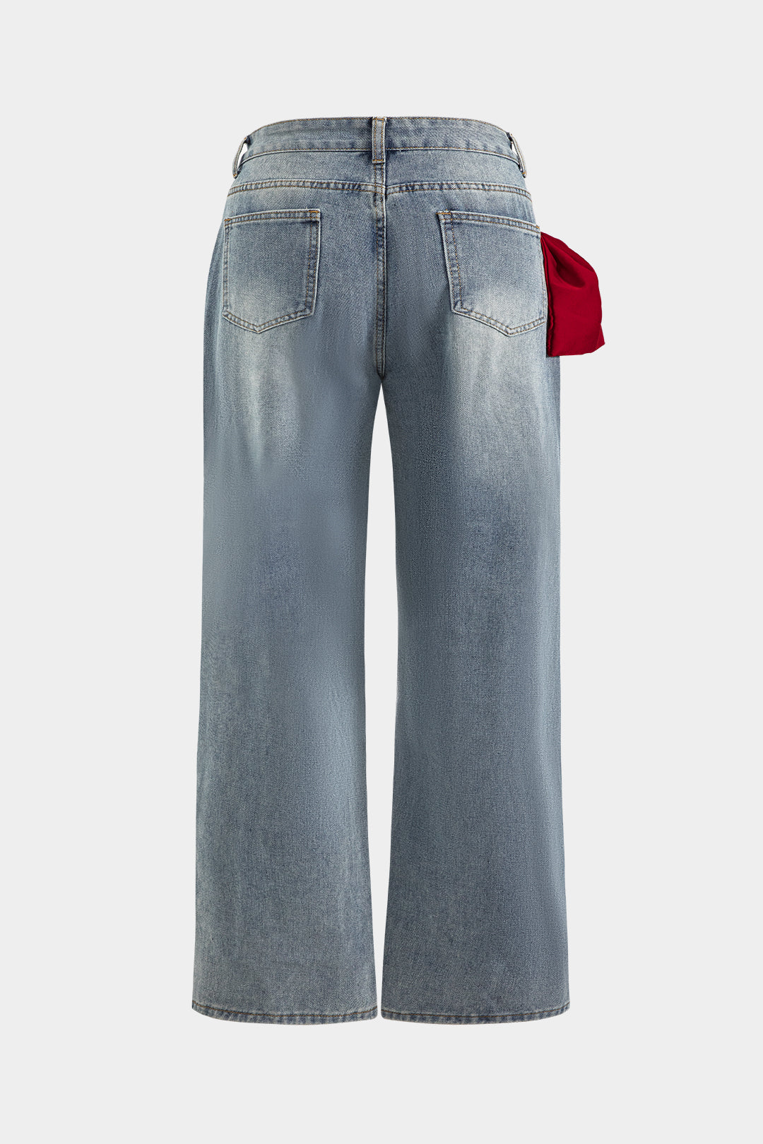 Patchwork jeans met rits