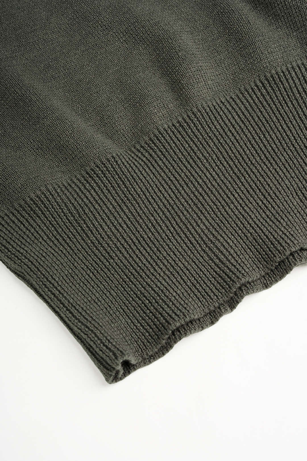 Gebreide top met revers en lange mouwen