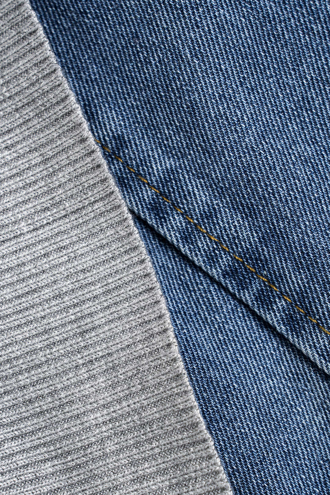 Patchwork denim jasje met rits